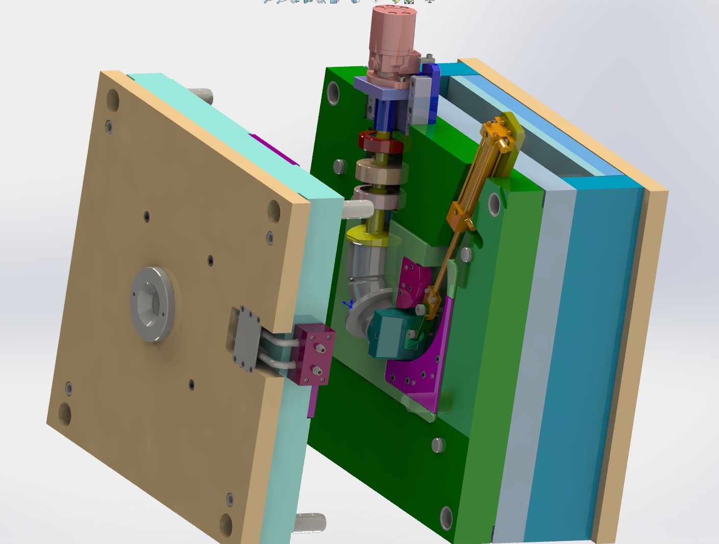 管件注射模具3D模型图纸 X_T格式